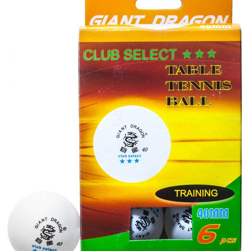 Комплект мячей для настольного тенниса «Club Select***», 6 шт./компл.