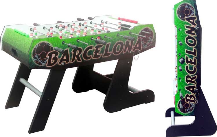 Игровой стол - футбол "Barcelona" (138x72x86, цветной, складной)