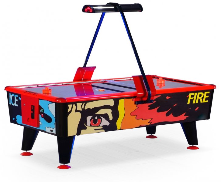 Аэрохоккей «Ice &amp; Fire» 8 ф (238 х 128 х 83 см, черно-красный, купюроприемник) 