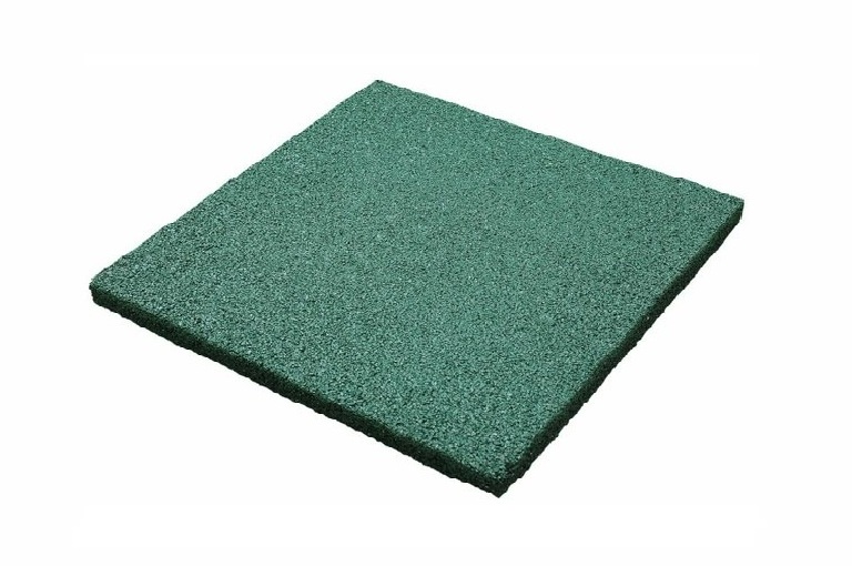 Плитка из резиновой крошки 500х500х30 мм, зеленая
