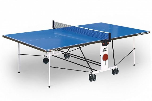 Всепогодный складной стол для настольного тенниса Start Line Compact Outdoor LX  (274 x 152,5 x 76 см) с сеткой