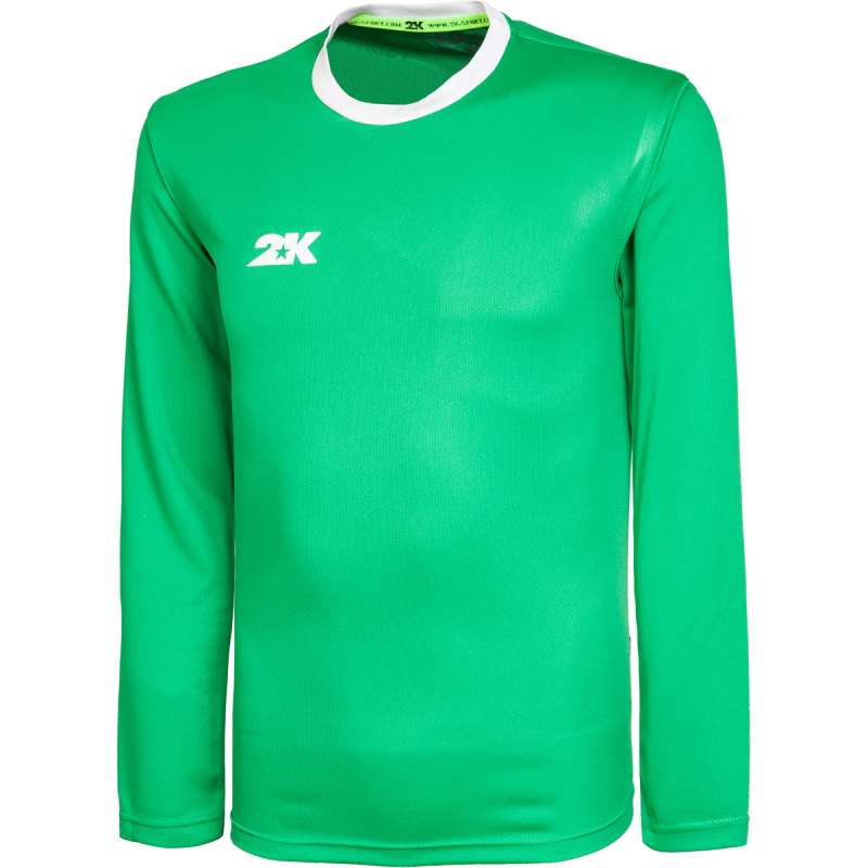 Футболка игровая 2K Sport Classic зелено-белая с длинными рукавами